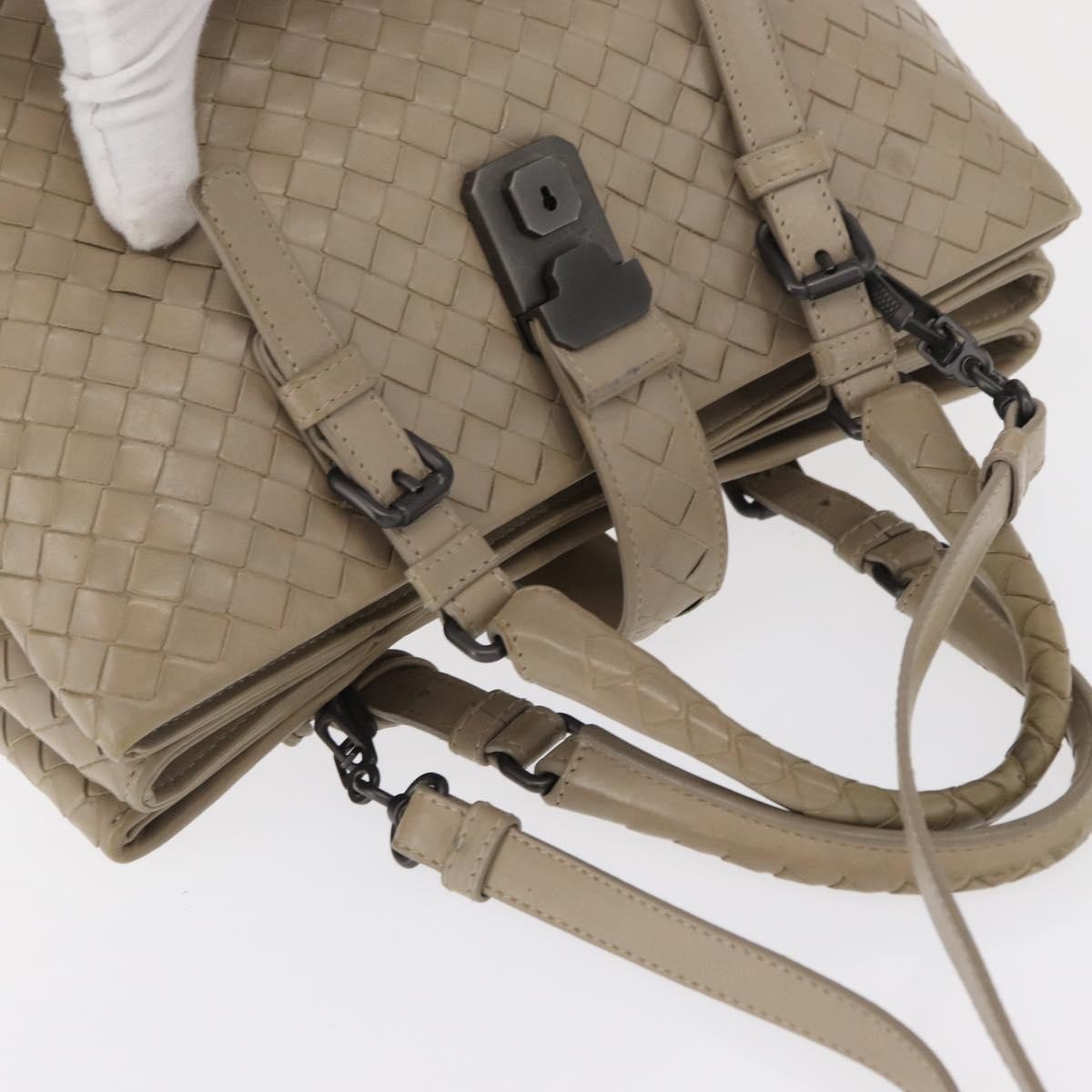 Bottega Veneta Roma Bag Intrecciato Nappa, GRAY, LEATHER, Handbag