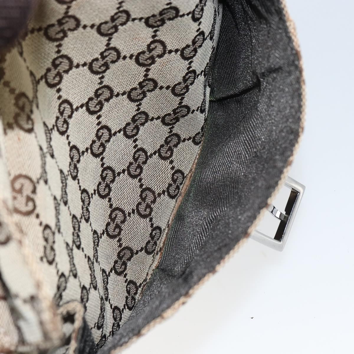 Gucci Vintage Shoulder Bag GG Canvas and Leather, BEIGE, CANVAS, Shoulder bag