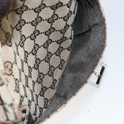 Gucci Vintage Shoulder Bag GG Canvas and Leather, BEIGE, CANVAS, Shoulder bag