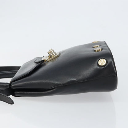 Salvatore Ferragamo Vintage Handbag Leather, BLACK, LEATHER, Handbag