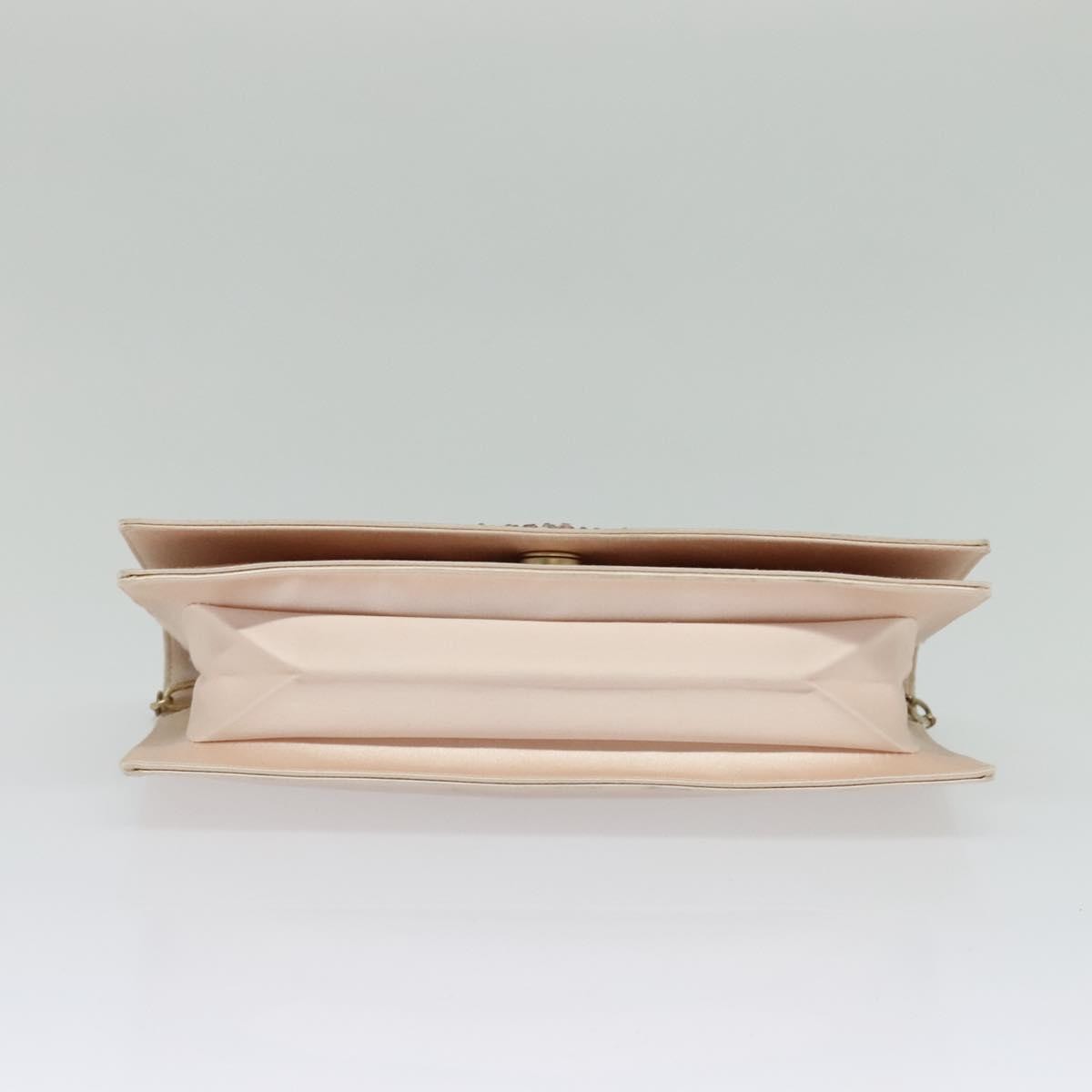 Chanel Camellia Diamante Convertible Clutch Crystal Embellished Satin, PINK, SATIN, Shoulder bag