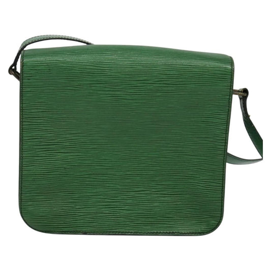 Louis Vuitton Cartouchiere Handbag Epi Leather, Green, Leather, Shoulder Bag