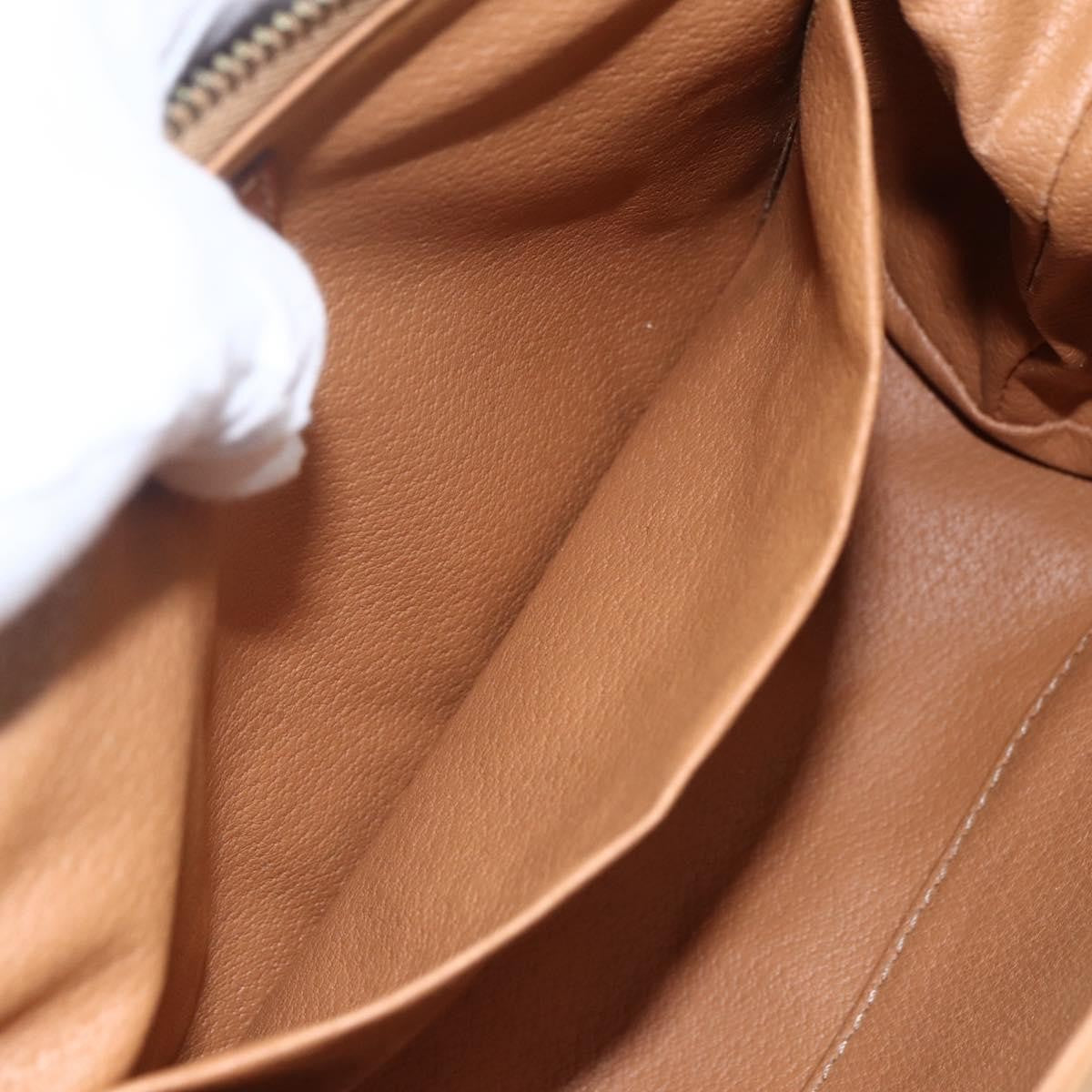 Celine Vintage Toiletry Pouch Macadam Coated Canvas, BROWN, CANVAS, Clutche & pouche