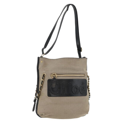 Chloe Vintage Shoulder Bag Canvas, BEIGE, CANVAS, Shoulder bag