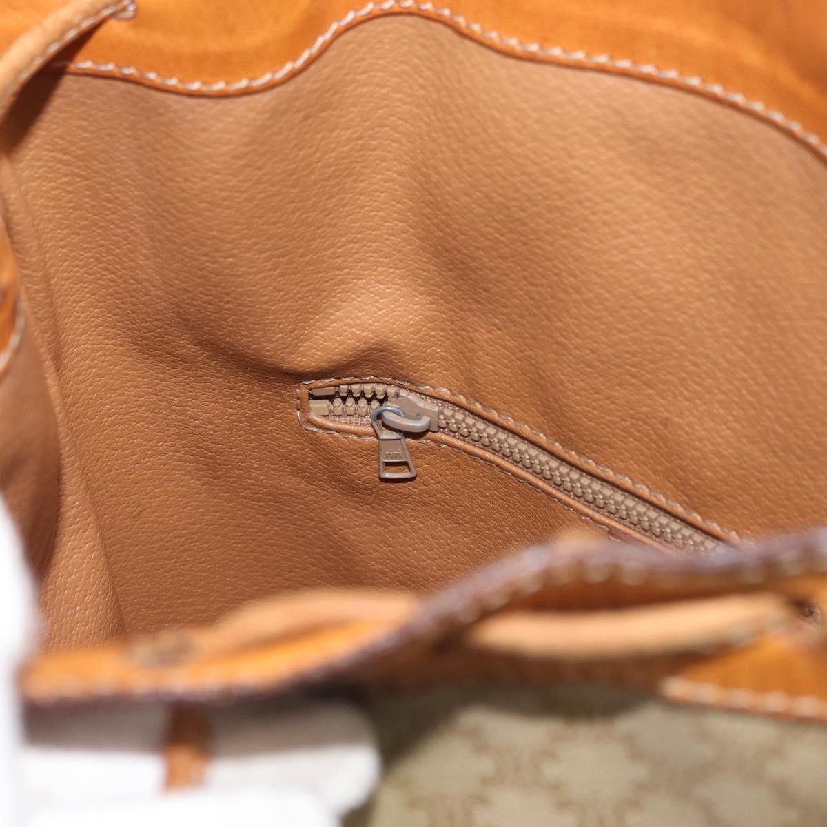 Celine Drawstring Bucket Bag Triomphe Coated Canvas, Beige, Canvas, Handbag