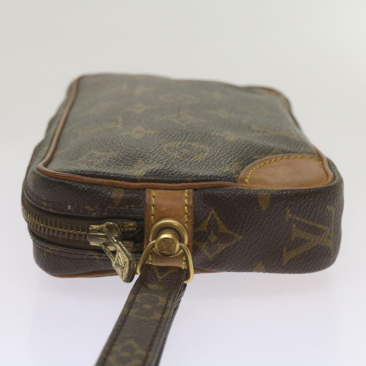 Louis Vuitton Marly Dragonne Clutch Monogram Canvas, BROWN, CANVAS, Clutche & pouche