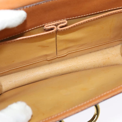 Celine Macadam Handbag Macadam with leather, BROWN, CANVAS, Handbag