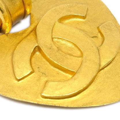 Chanel Vintage CC Heart Clip-On Earrings Metal, GOLD, GOLD_PLATED, Earrings
