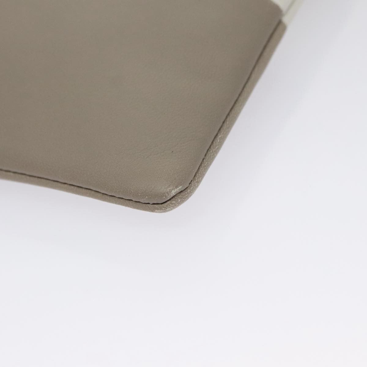 Celine Bicolor Solo Clutch Leather, GRAY, LEATHER, Clutche & pouche