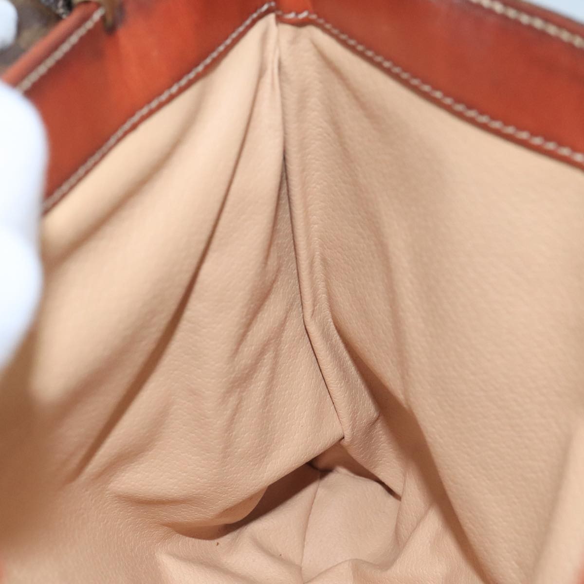 Celine Vintage Macadam Handbag Canvas, BROWN, CANVAS, Handbag