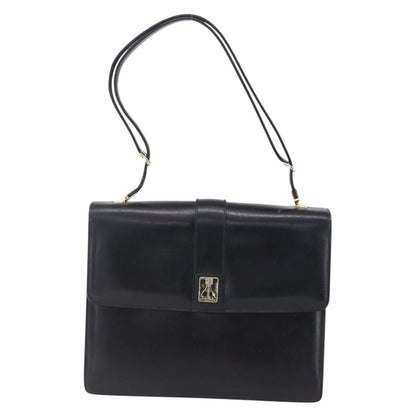Burberry Vintage Shoulder Bag Leather, BLACK, LEATHER, Shoulder bag