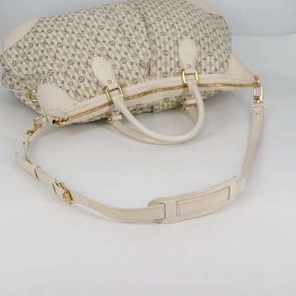 Louis Vuitton Marina Handbag Mini Lin Croisette, BEIGE, CANVAS, Handbag