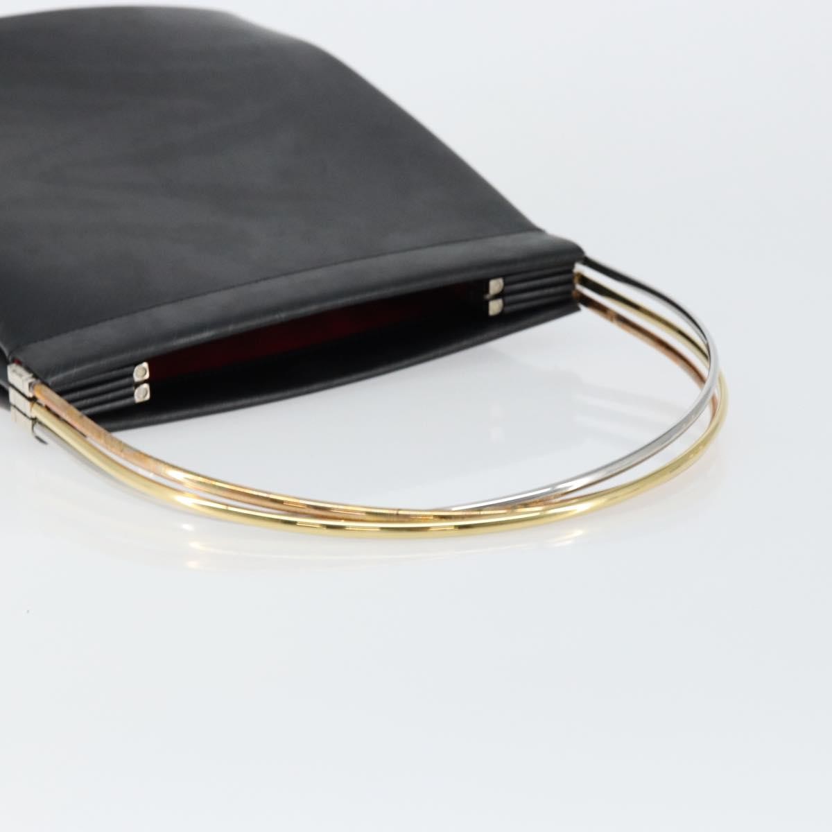 cartier Trinity Hand bag Leather, BLACK, LEATHER, Handbag