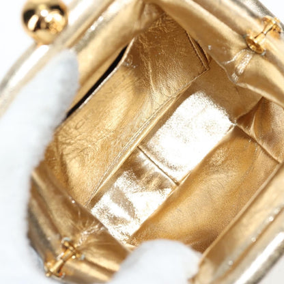 Chanel Vintage Timeless Kisslock Coin Purse Leather, GOLD, LEATHER, Shoulder bag