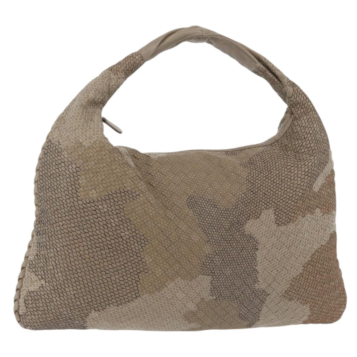 Bottega Veneta Intrecciato Shoulder bag Leather, Gray, Leather, Handbag