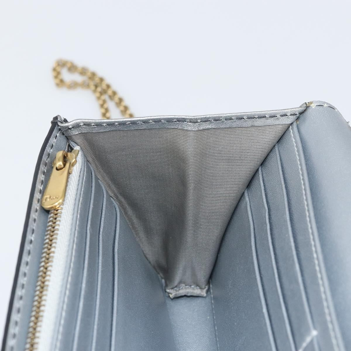 Christian Dior J'Adior Croisiere Chain Wallet Leather, SILVER, LEATHER, Clutche & pouche
