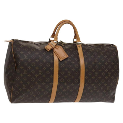 Louis Vuitton Keepall Bag Monogram Canvas, BROWN, CANVAS, Travel bag