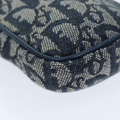 Christian Dior Vintage Trotter Pouch Canvas, NAVY, CANVAS, Clutche & pouche