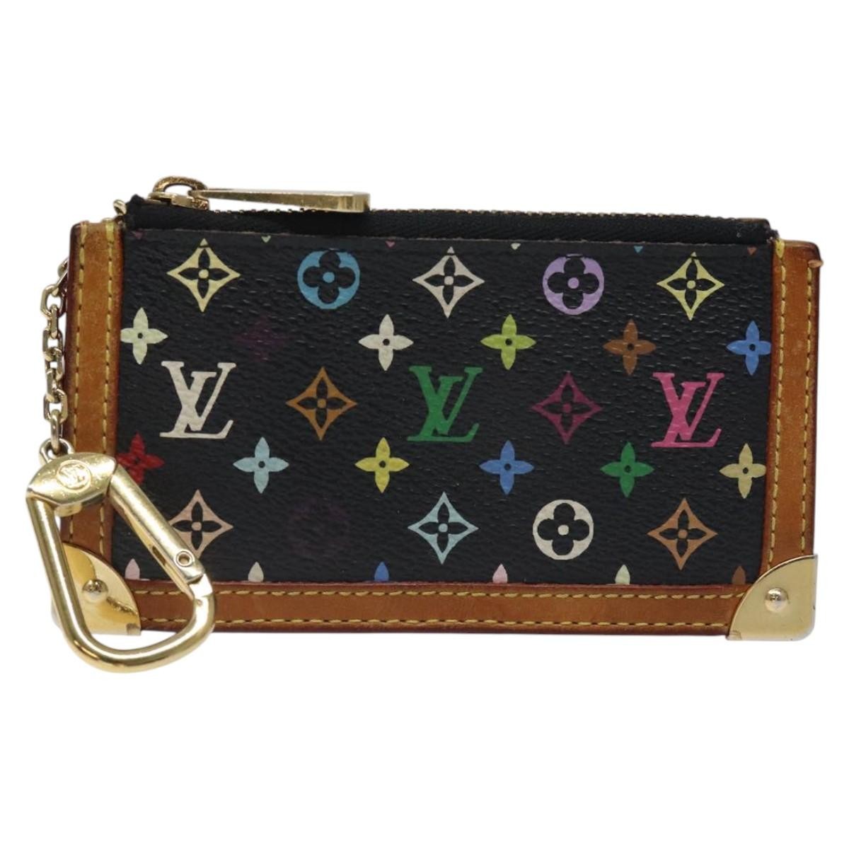 Louis Vuitton Pochette Clés Monogram Canvas, BLACK, CANVAS, Wallets