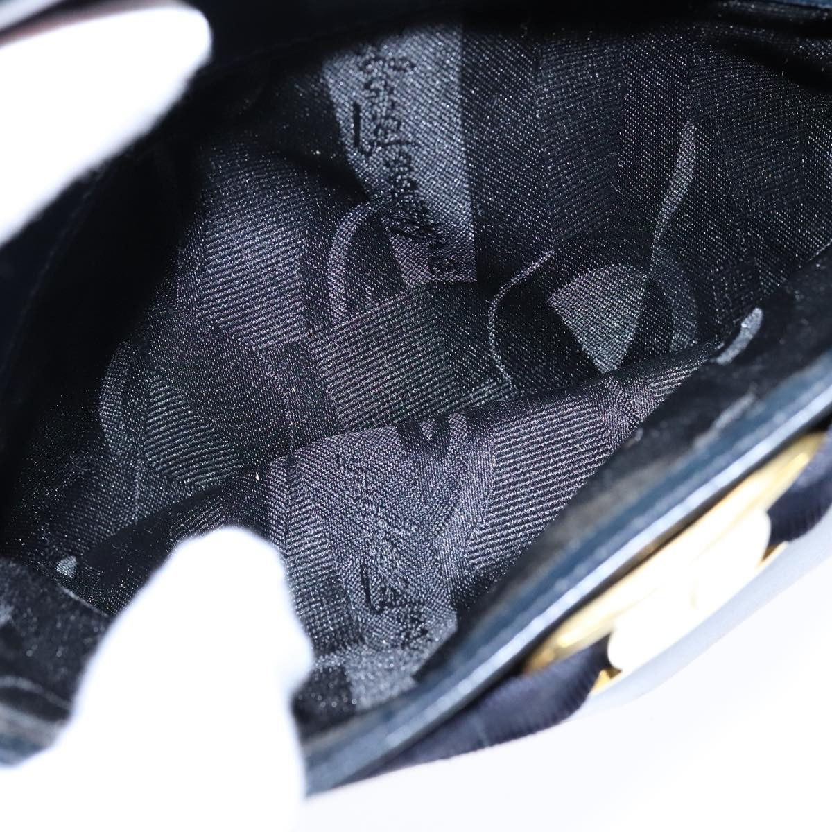 Salvatore Ferragamo Vala Shoulder Bag Leather, NAVY, LEATHER, Shoulder bag