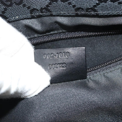 Gucci Vintage Bamboo Handle Tote GG Nylon, Black, Nylon, Tote Bag