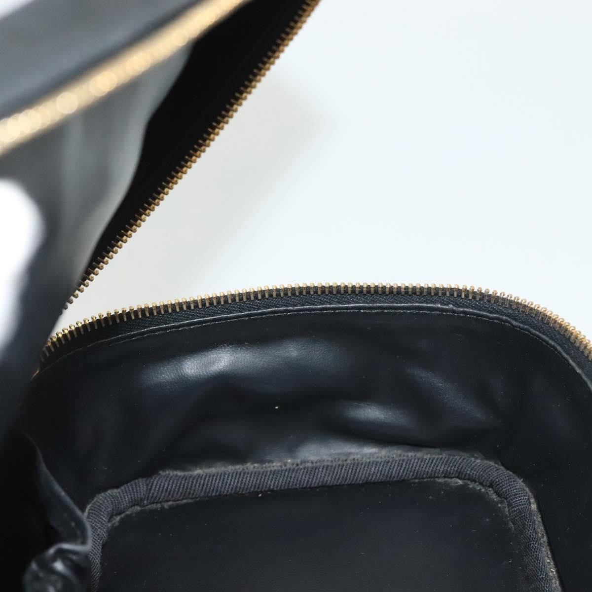 Chanel Vanity pouch Leather, BLACK, LEATHER, Toiletry Case