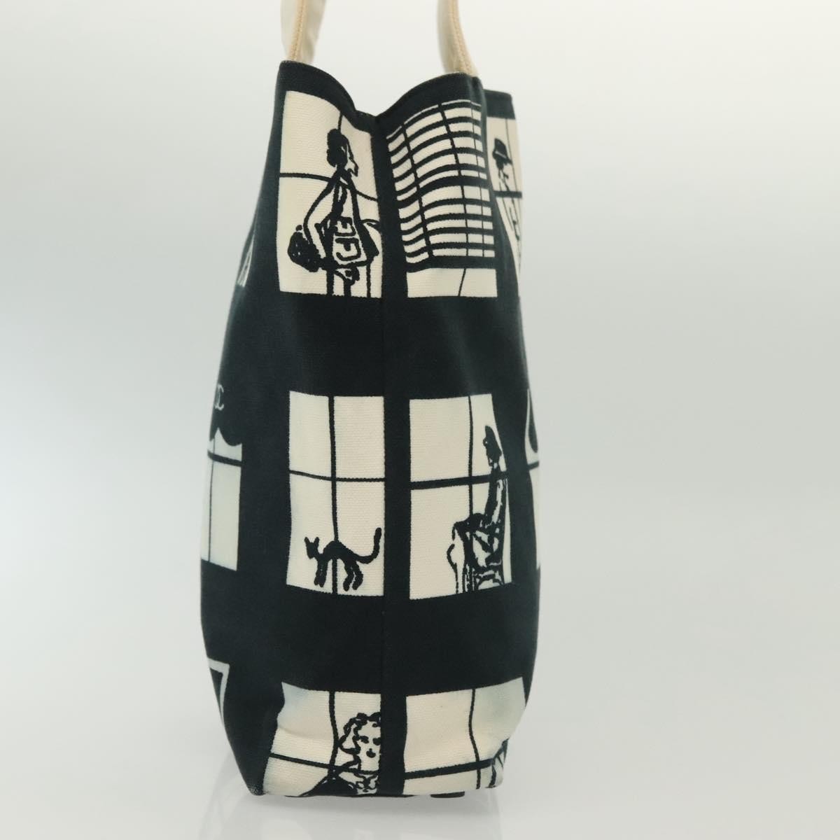 Chanel Coco Window Tote Printed Canvas, BLACK, CANVAS, Tote bag