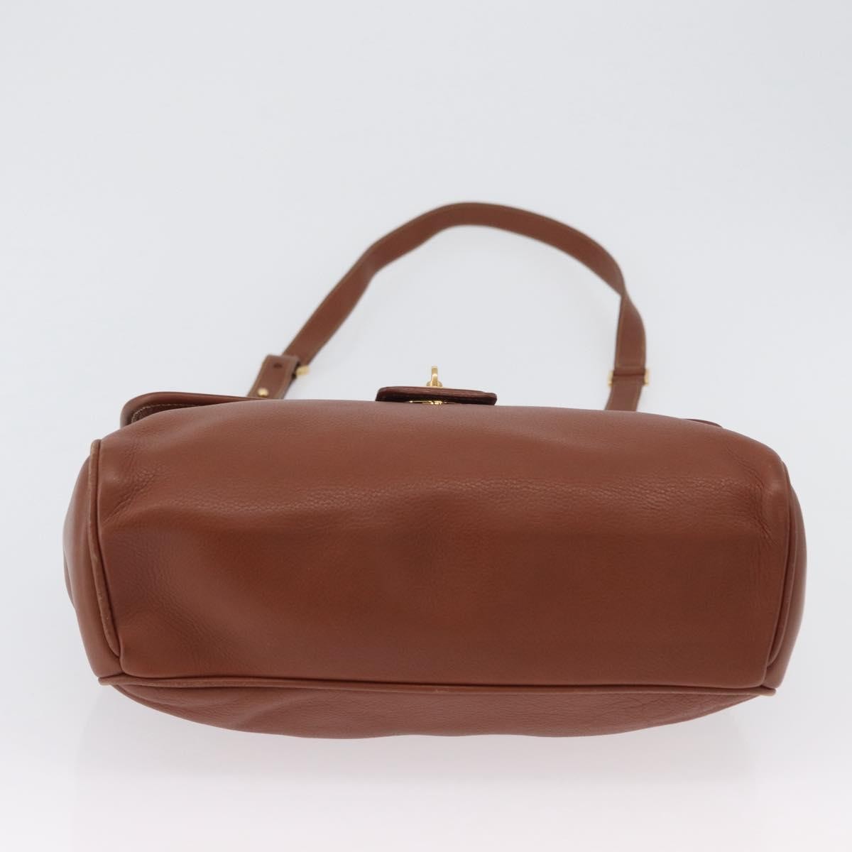 Gucci Vintage Handbag Leather, BROWN, LEATHER, Handbag