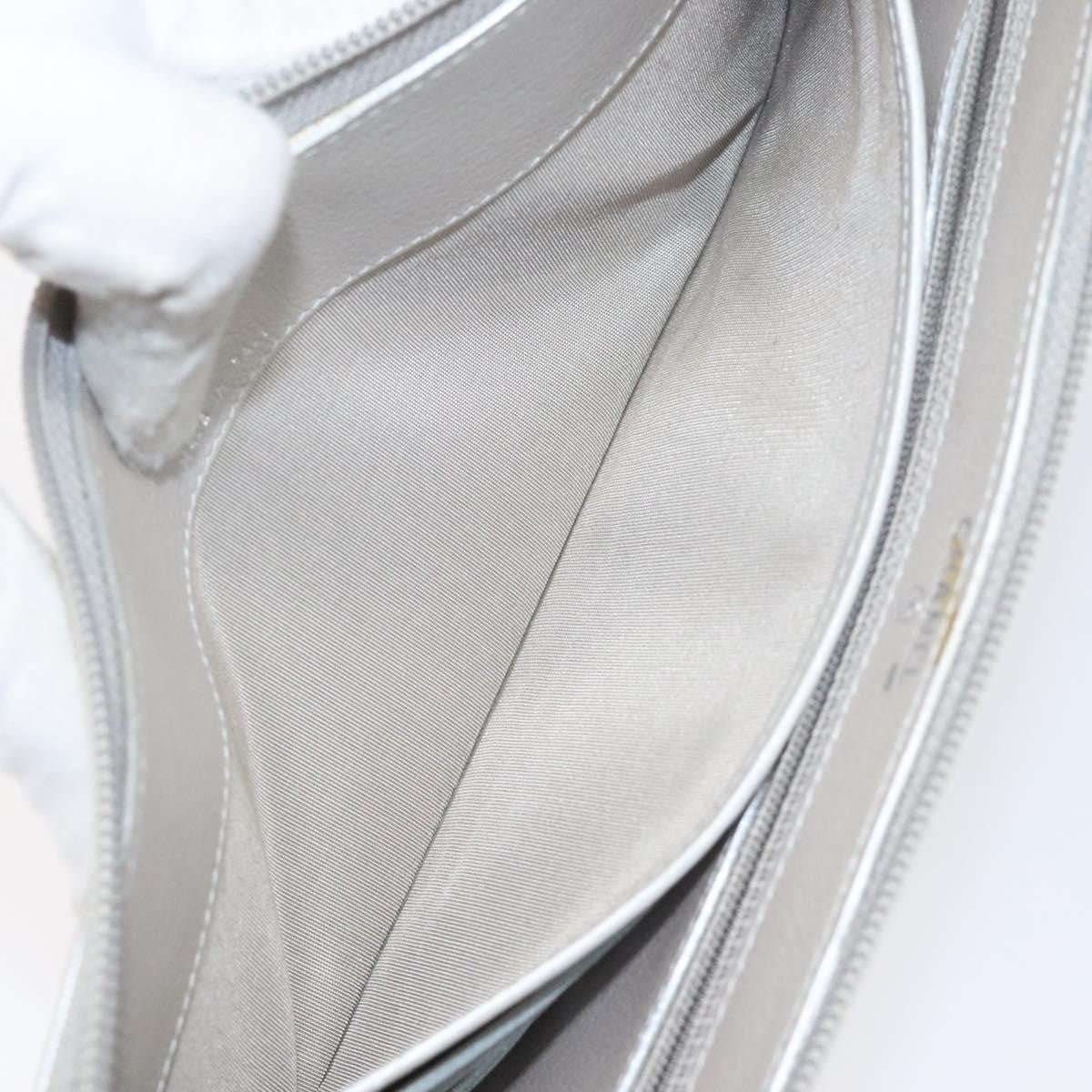 Chanel Camellia Zip Around Organizer Leather, SILVER, LEATHER, Wallets