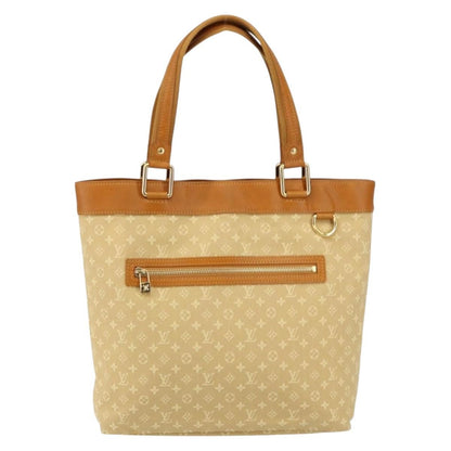 Louis Vuitton Lucille Handbag Mini Lin, BEIGE, CANVAS, Tote bag