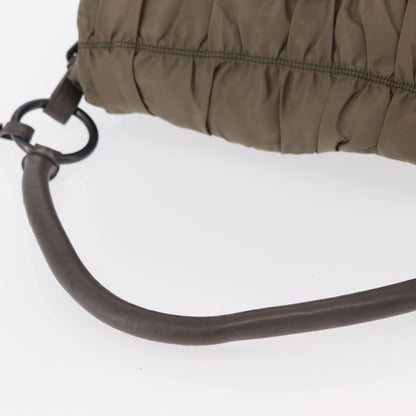 Prada Gaufre Convertible Hobo Tessuto, Gray, Nylon, Shoulder Bag