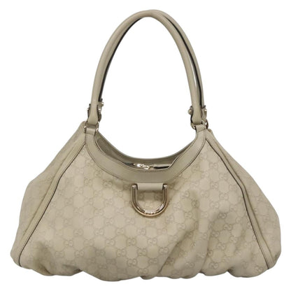 Gucci D-Ring Tote Guccissima Leather, WHITE, LEATHER, Tote bag