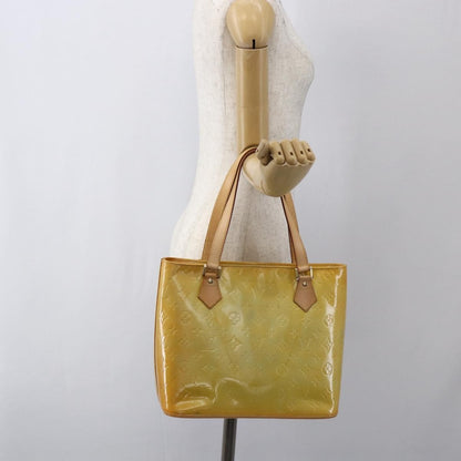 Louis Vuitton Houston Handbag Monogram Vernis, YELLOW, PATENT_LEATHER, Tote bag