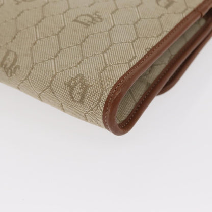Christian Dior Vintage Honeycomb chain Canvas, BEIGE, CANVAS, Shoulder bag