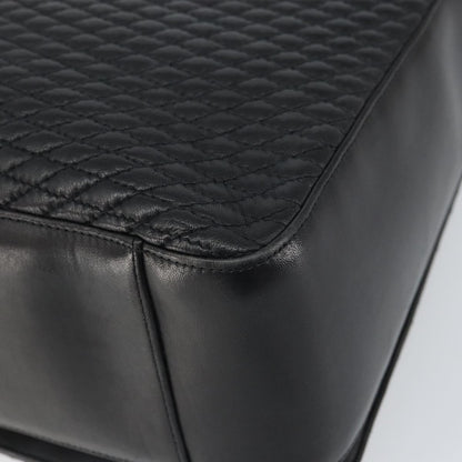 Bally Vintage Tote Bag Quilted Leather, Black, Leather, Tote Bag