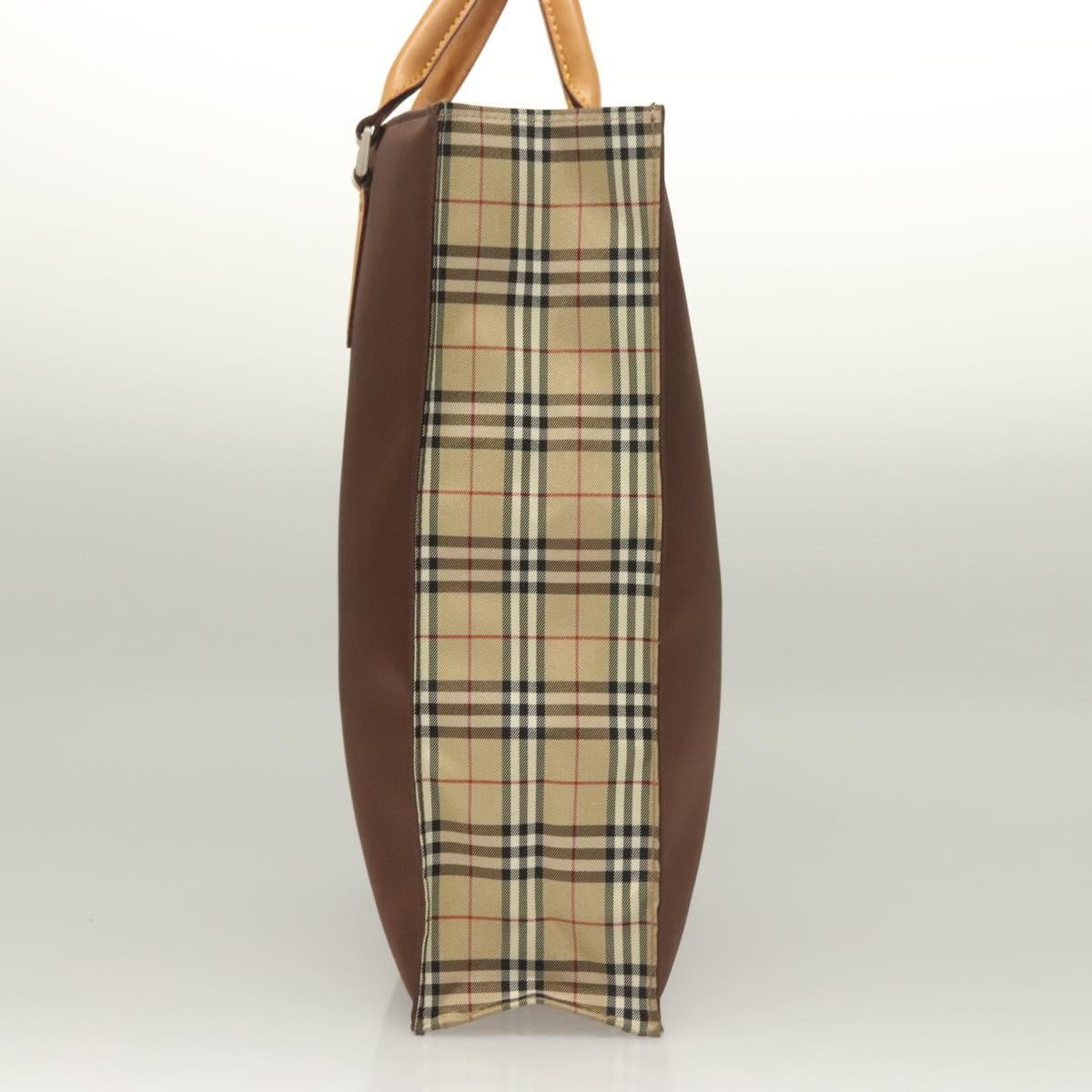 Burberry Nova Check Tote Nylon, BROWN, NYLON, Tote bag