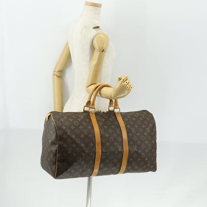 Louis Vuitton Keepall Bag Monogram Canvas, BROWN, CANVAS, Travel bag