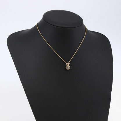 Christian Dior CD Pendant Necklace Metal, GOLD, METAL, Necklace