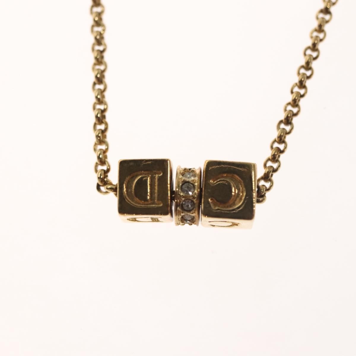 Christian Dior CD Pendant Necklace Gold-plated, GOLD, METAL, Necklace