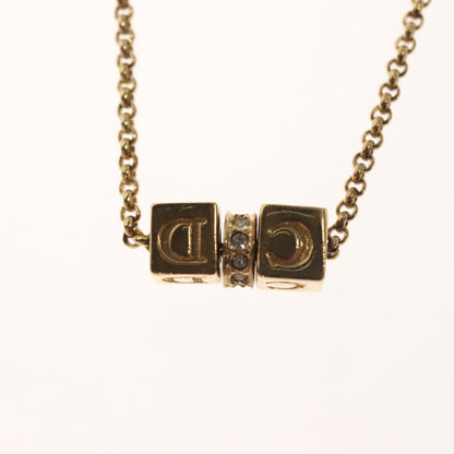 Christian Dior CD Pendant Necklace Gold-plated, GOLD, METAL, Necklace