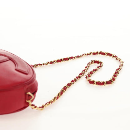 Chanel Vintage Oval CC Tassel Crossbody Bag Leather, RED, LEATHER, Shoulder bag