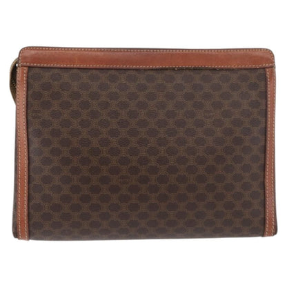 Celine Macadam Pochette Canvas, Black, Canvas, Clutch