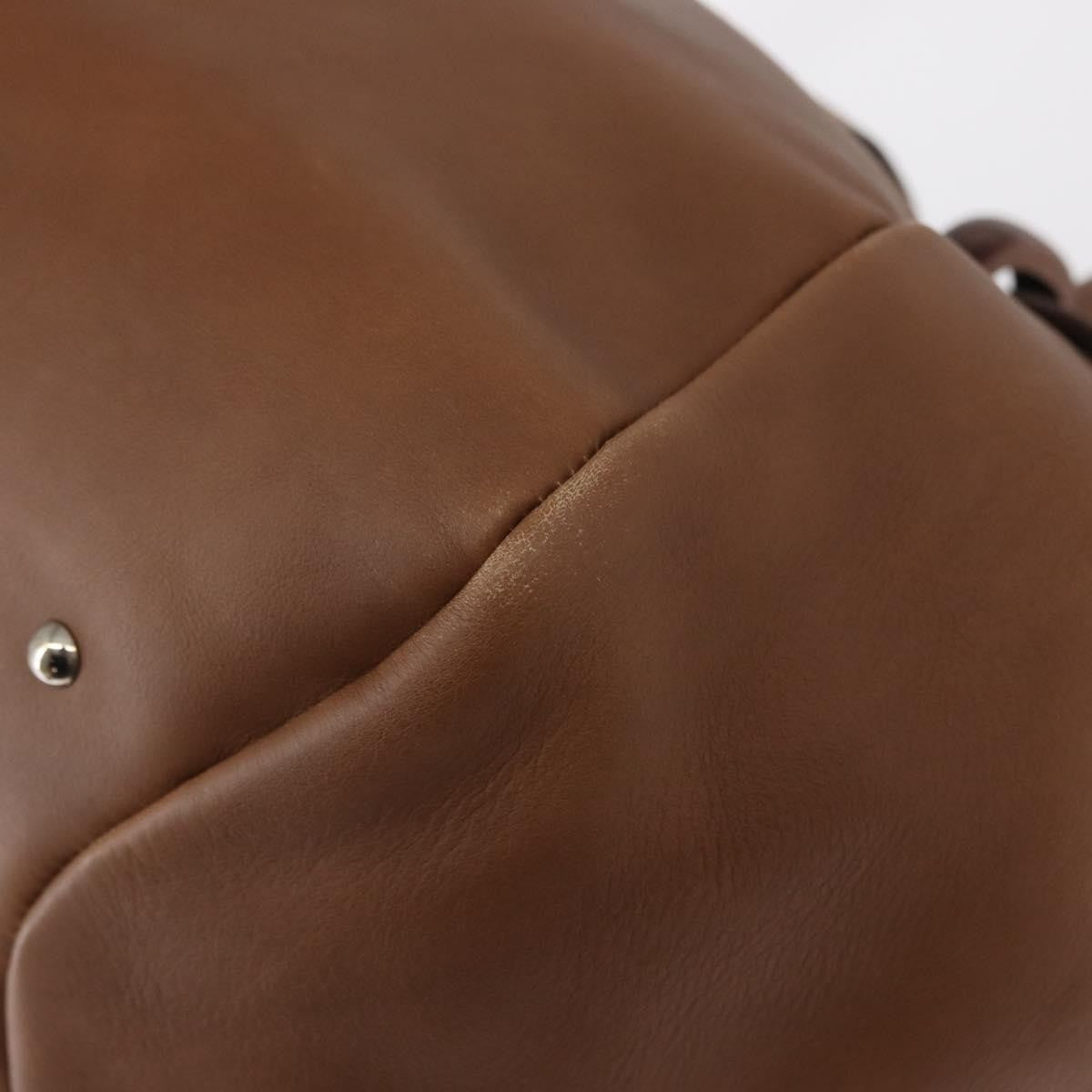 Salvatore Ferragamo Vintage Handbag Leather, BROWN, LEATHER, Handbag