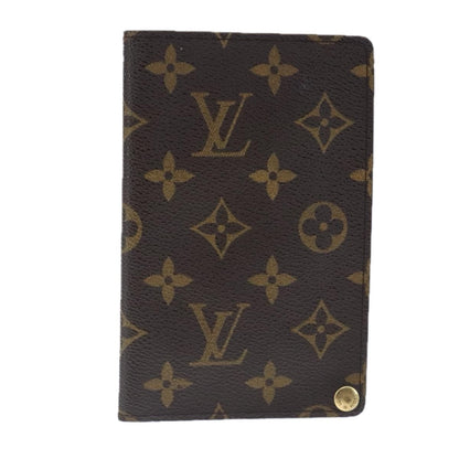 Louis Vuitton Porte Cartes Pression Card Case Monogram Canvas, BROWN, CANVAS, Card Holders