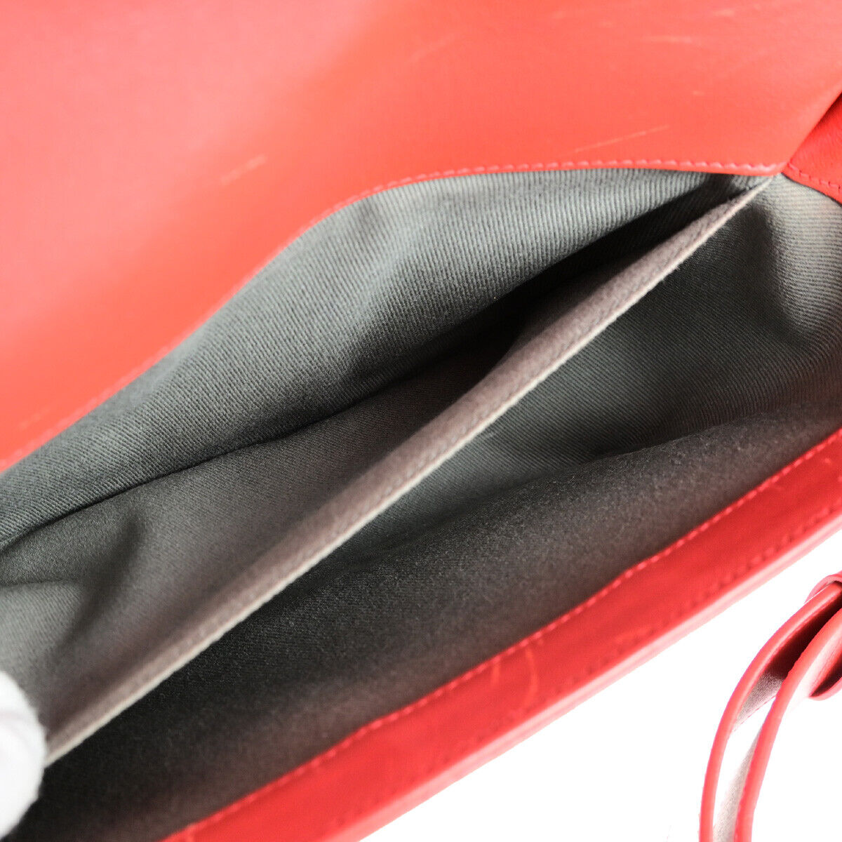 Chanel Boy Flap Bag with Strap Quilted Lambskin, RED, LEATHER, Shoulder bag