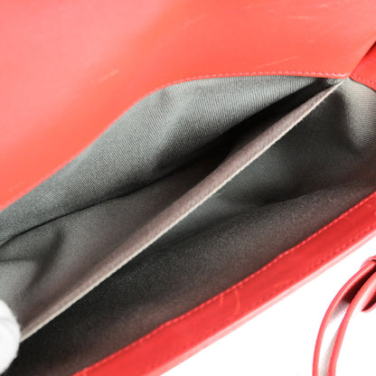 Chanel Boy Flap Bag with Strap Quilted Lambskin, RED, LEATHER, Shoulder bag