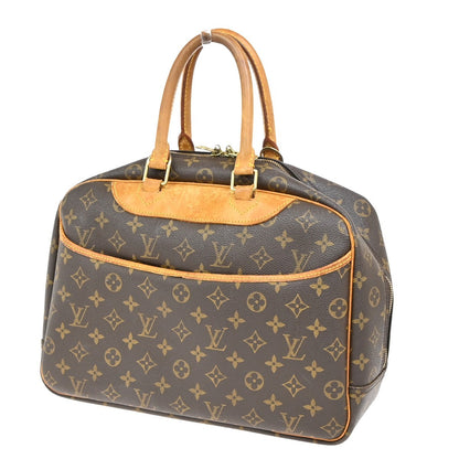 Louis Vuitton Deauville Handbag Monogram Canvas, BROWN, LEATHER, Handbag