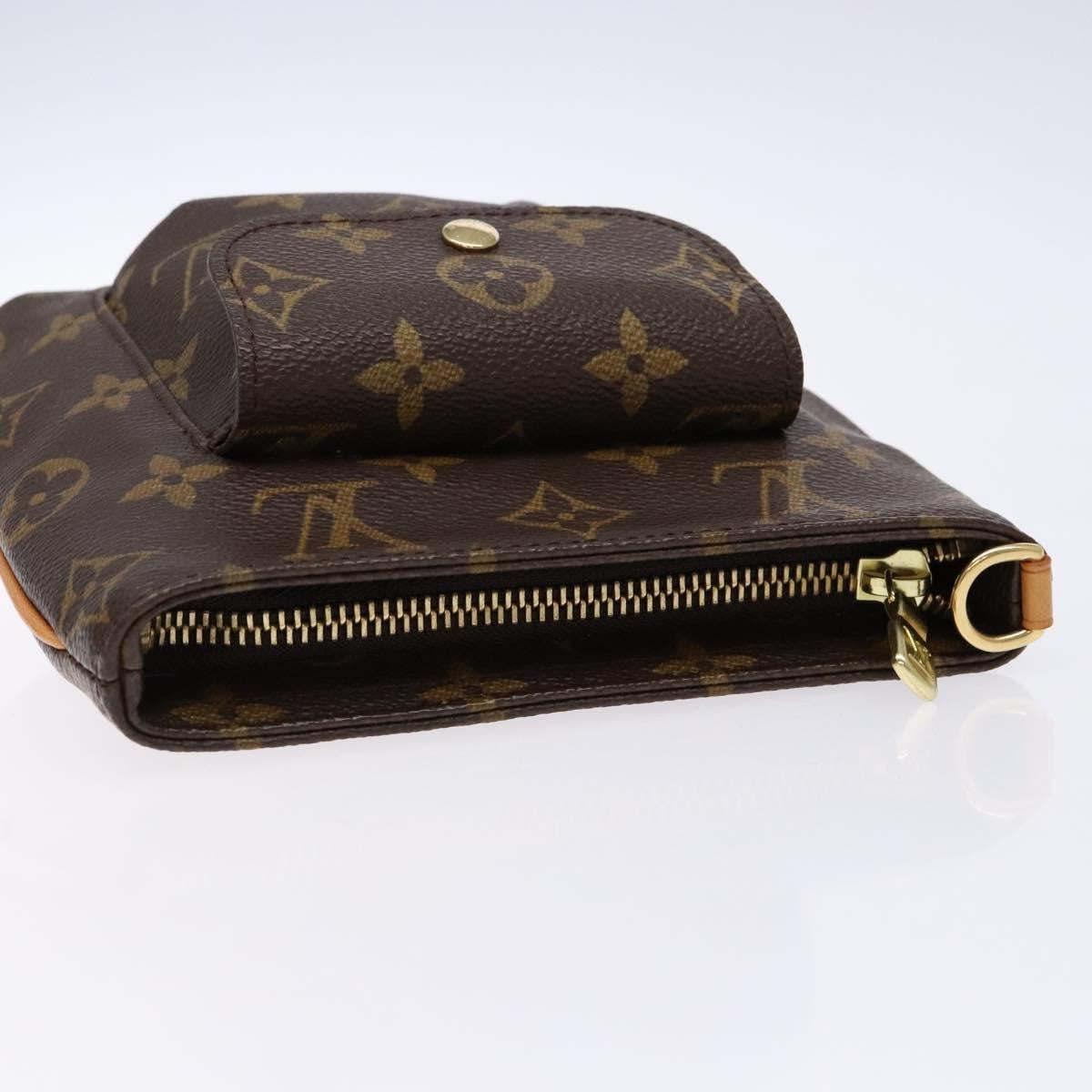 Louis Vuitton Partition Wristlet Clutch Monogram Canvas, BROWN, CANVAS, Clutche & pouche