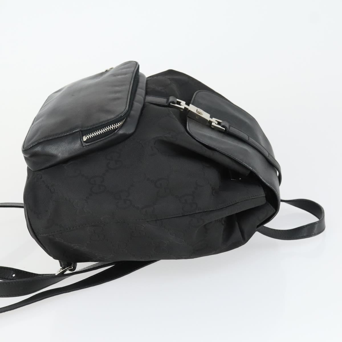 Gucci Vintage Jackie Backpack GG Canvas, BLACK, CANVAS, Backpack