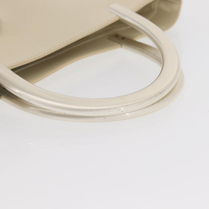 Prada Vintage Tote Leather, WHITE, LEATHER, Handbag